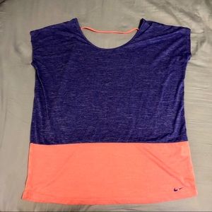 Peach & Purple Workout Top